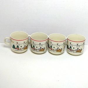 The Joy Of Christmas set of 4 Mugs JAMESTOWN CHINA
